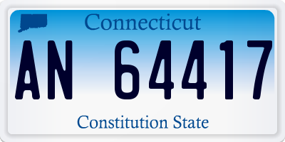 CT license plate AN64417