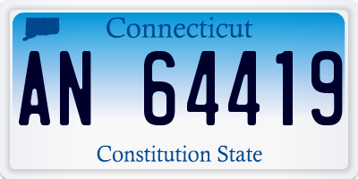 CT license plate AN64419