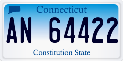 CT license plate AN64422