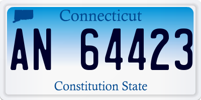 CT license plate AN64423