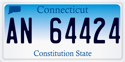 CT license plate AN64424