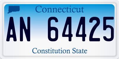 CT license plate AN64425