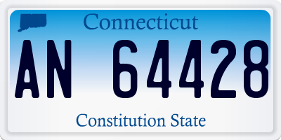 CT license plate AN64428