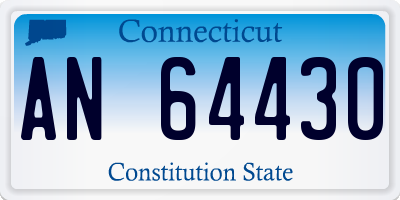 CT license plate AN64430