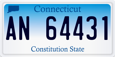 CT license plate AN64431