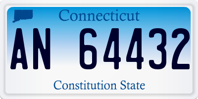 CT license plate AN64432
