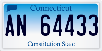 CT license plate AN64433