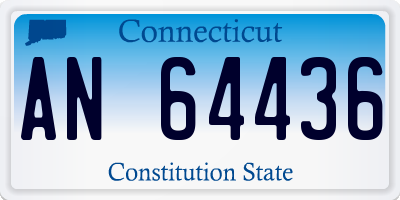 CT license plate AN64436
