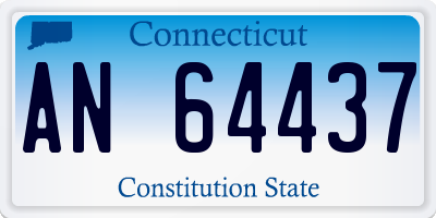 CT license plate AN64437