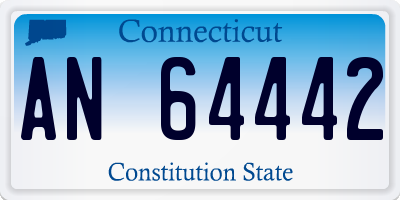 CT license plate AN64442