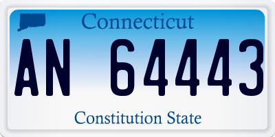 CT license plate AN64443