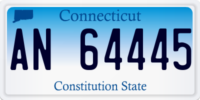 CT license plate AN64445