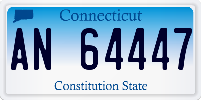 CT license plate AN64447