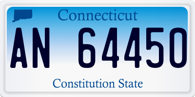 CT license plate AN64450