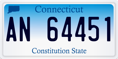 CT license plate AN64451