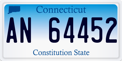 CT license plate AN64452