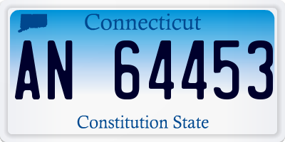 CT license plate AN64453