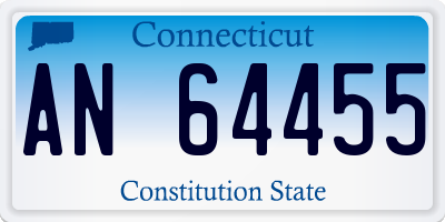 CT license plate AN64455