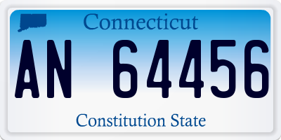 CT license plate AN64456