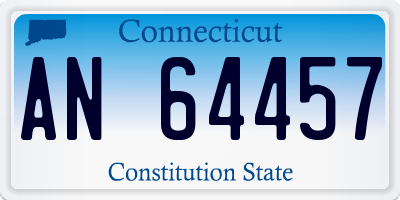 CT license plate AN64457