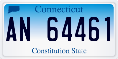 CT license plate AN64461
