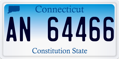 CT license plate AN64466