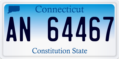 CT license plate AN64467
