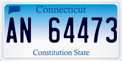 CT license plate AN64473