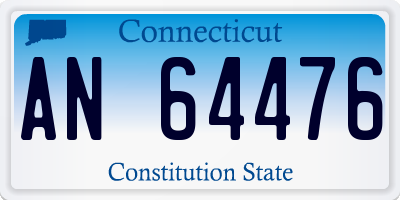 CT license plate AN64476