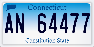 CT license plate AN64477