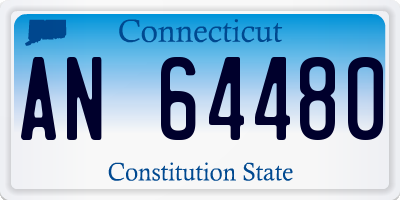 CT license plate AN64480