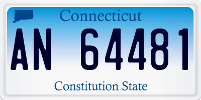 CT license plate AN64481