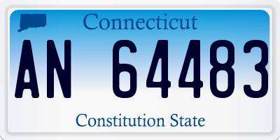 CT license plate AN64483