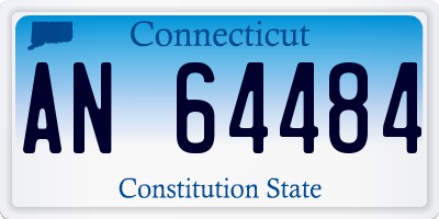 CT license plate AN64484