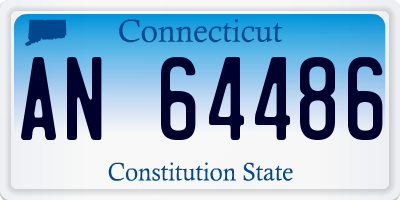 CT license plate AN64486