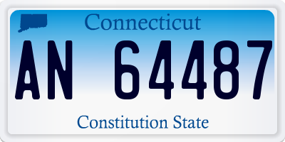 CT license plate AN64487