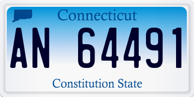 CT license plate AN64491