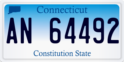 CT license plate AN64492