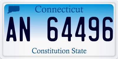 CT license plate AN64496