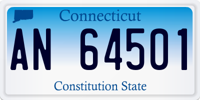 CT license plate AN64501
