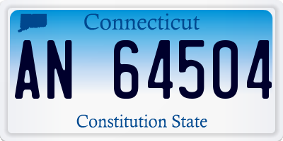 CT license plate AN64504