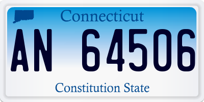 CT license plate AN64506