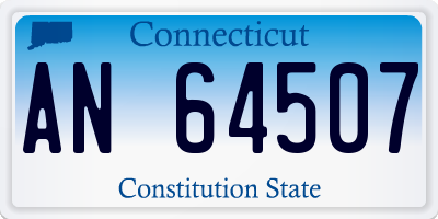 CT license plate AN64507