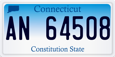 CT license plate AN64508