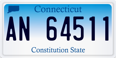 CT license plate AN64511