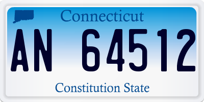 CT license plate AN64512