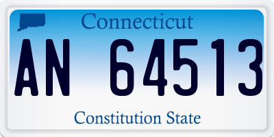 CT license plate AN64513