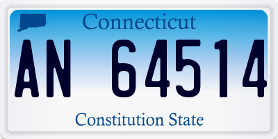 CT license plate AN64514