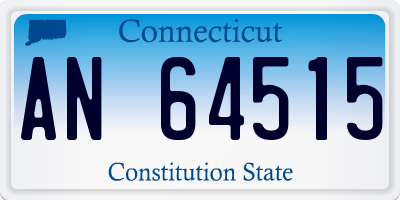 CT license plate AN64515