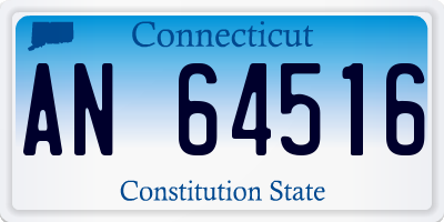 CT license plate AN64516